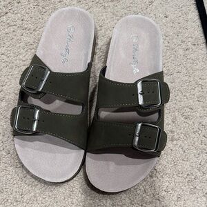 Herstyle Olive Slide Sandals